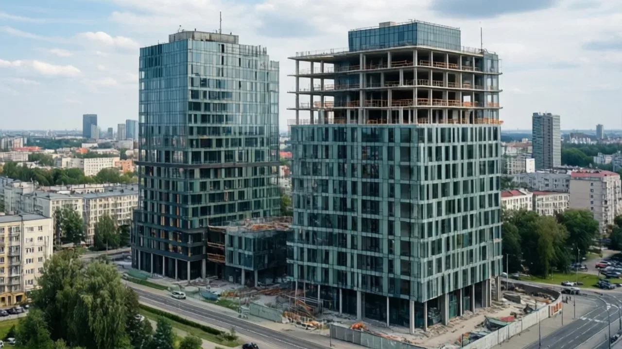 Kolejny biurowiec klasy A w Katowicach zmienia funkcję na apartamentowiec Kolejny biurowiec klasy A w Katowicach zmienia funkcję na apartamentowiec – wizualizacja nowoczesnej architektury mieszkalnej.
