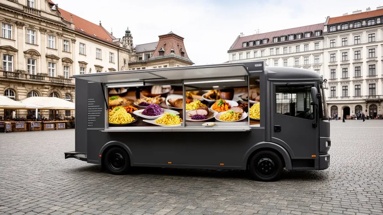 Nowy food truck z kuchnią śląską stanął na rynku w Katowicach